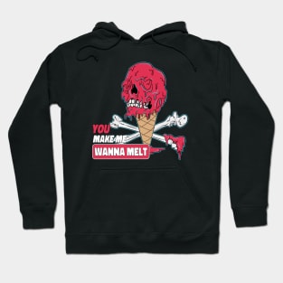 Make Me Melt Dripping Ice Cream Skull Hoodie